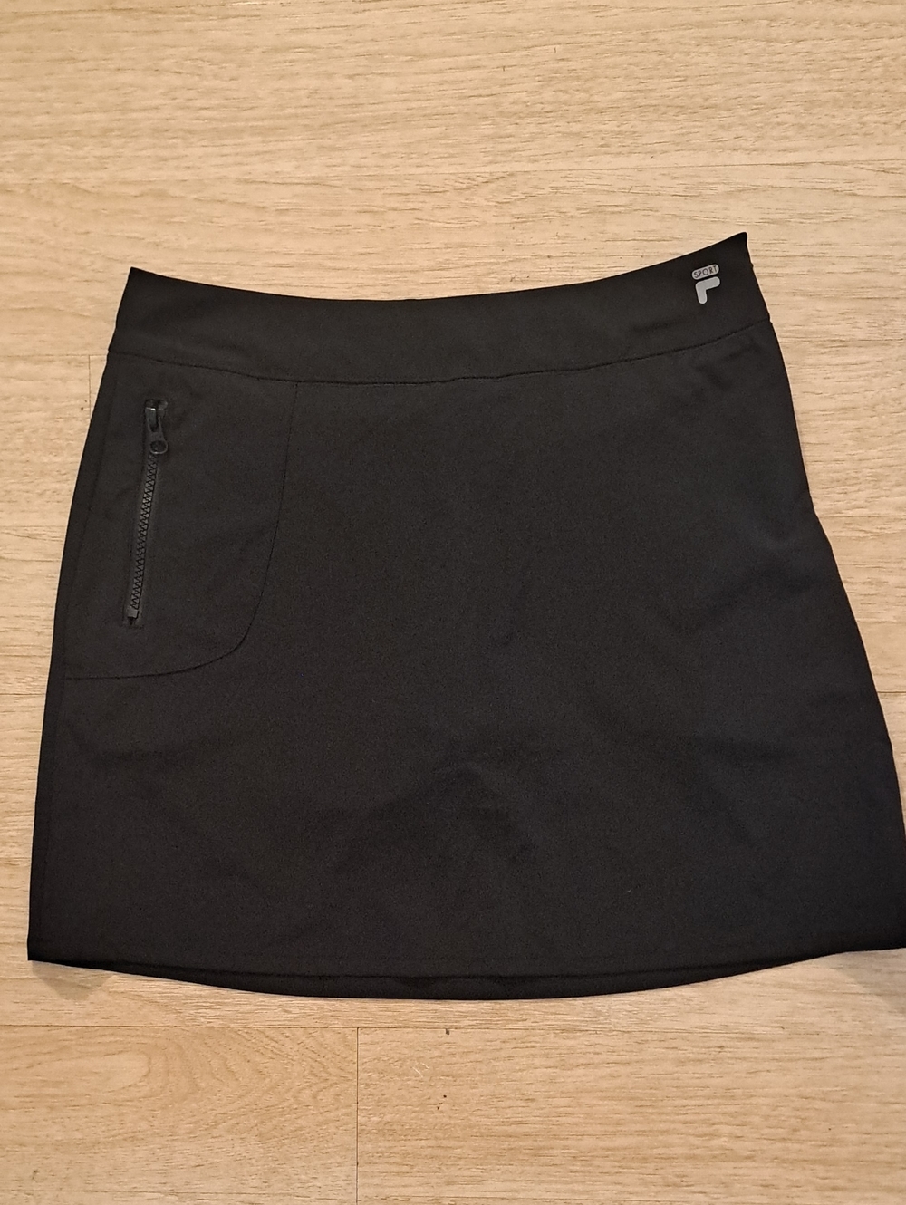 Fila Black Active Skort with Zipper Pocket